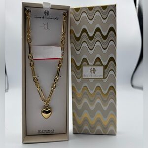 House of Harlow 1960 Gold Heart Pendant Necklace